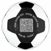 Uw QR-code en aangepaste tekst Voetbal Sjabloon (Voorkant)