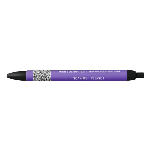 Uw QR-code en aangepaste tekst Zakelijke pen voorb (Voorkant)