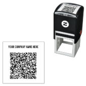 Uw QR-Code en Aangepaste Tekst Zelfinkkend Stempel (In situ)