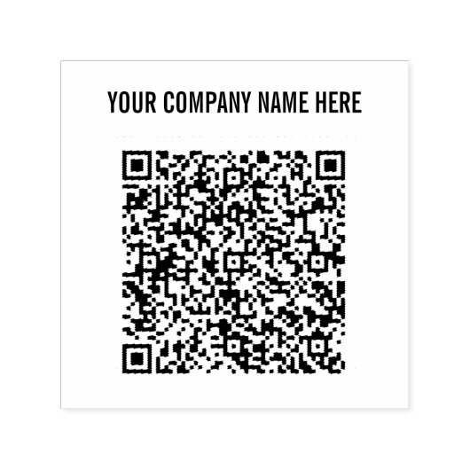 Uw QR-Code en Aangepaste Tekst Zelfinkkend Stempel (Design)