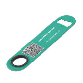 Uw QR-code en aangepaste tekstbalk Sleutelhanger S Speed Flessenopener (Voorkant Gekanteld)
