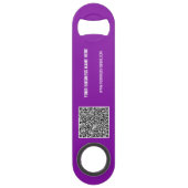 Uw QR-code en aangepaste tekstbalk Sleutelhanger S Speed Flessenopener (Achterkant)