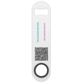 Uw QR-code en aangepaste tekstbalk Sleutelhanger S Speed Flessenopener (Voorkant)