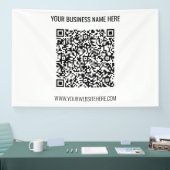Uw QR-code en aangepaste tekstbanner Spandoek (Beurs)