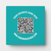 Uw QR-code en aangepaste tekstplak Kies kleur Fotoplaat (Voorkant)