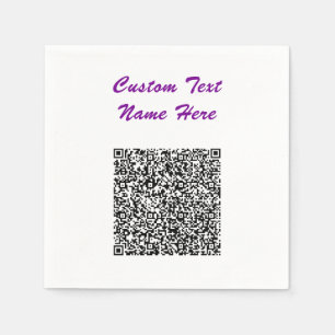 Uw QR-code en aangepaste tekstservetten kiezen kle Servet