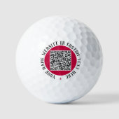 Uw QR-code en aangepaste tekststempels golfballen (Voorkant)