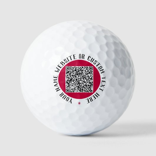 Uw QR-code en aangepaste tekststempels golfballen (Voorkant)