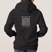 Uw QR Code en Business Info Promotionele Hoodie (Achterkant)