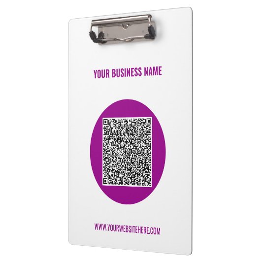 Uw QR-code en Custom Text Business Klembord (Links)
