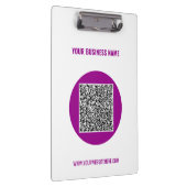 Uw QR-code en Custom Text Business Klembord (Rechts)