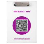 Uw QR-code en Custom Text Business Klembord (Voorkant)