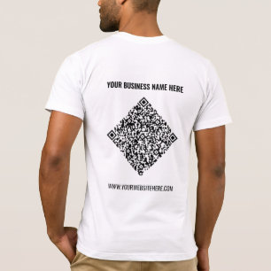 Uw QR Code en Custom Text Business T-Shirt