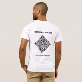 Uw QR Code en Custom Text Business T-Shirt (Achterkant volledig)