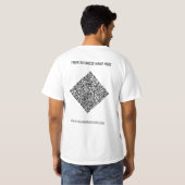 Uw QR Code en Custom Text Business T-Shirt (Achterkant volledig)