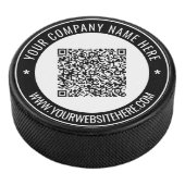 Uw QR Code en Custom Text Hockey Puck Gift (3/4)