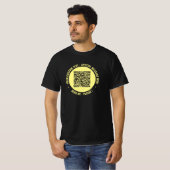 Uw QR Code en Custom Text T-Shirt Kies Kleuren (Voorkant volledig)