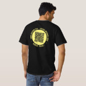 Uw QR Code en Custom Text T-Shirt Kies Kleuren (Achterkant volledig)
