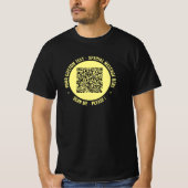 Uw QR Code en Custom Text T-Shirt Kies Kleuren (Voorkant)