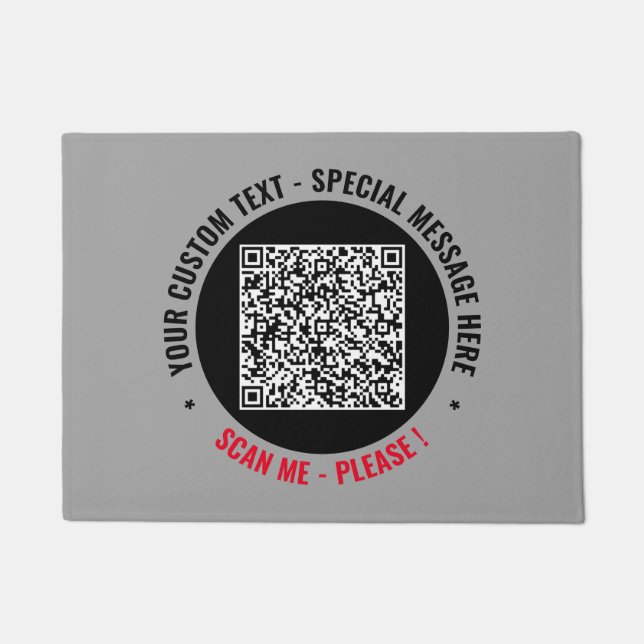 Uw QR-Code en de Deurmat van de Douanetekst kiezen (Voorkant)