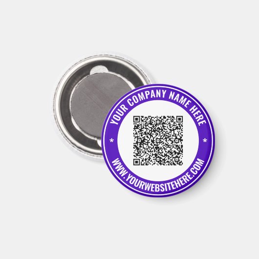 Uw QR-Code en de Magneet van de Douanetekst kiezen (Voorkant / Achterkant)