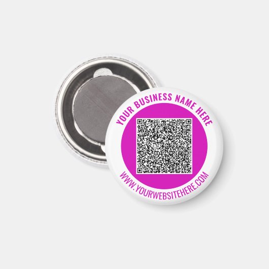 Uw QR-Code en de Magneet van de Douanetekst kiezen (Voorkant / Achterkant)