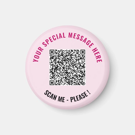 Uw QR-Code en de Magneet van de Douanetekst kiezen (Voorkant)