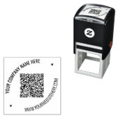 Uw QR-Code en Douanetekst Unieke Ontwerpstempel Zelfinktende Stempel (In situ)
