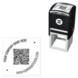 Uw QR-Code en Douanetekst Unieke Ontwerpstempel Zelfinktende Stempel