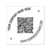 Uw QR-Code en Douanetekst Unieke Ontwerpstempel Zelfinktende Stempel (Design)