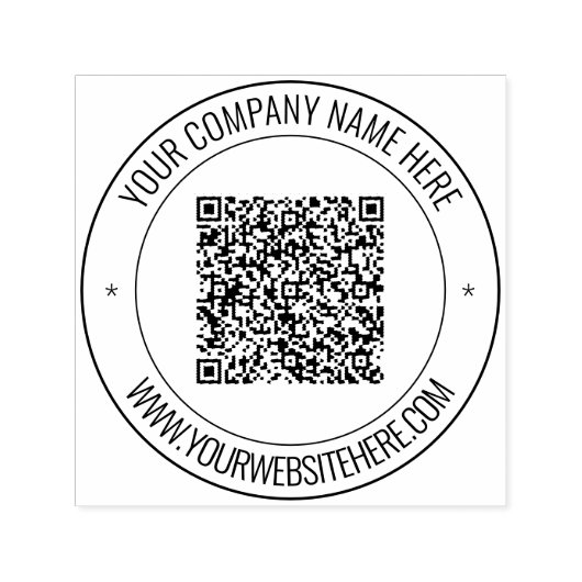 Uw QR-code en eigen stempel voor aangepaste tekst (Design)