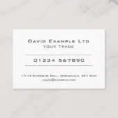 Uw QR-code en handel op een Visitekaartje (Achterkant)