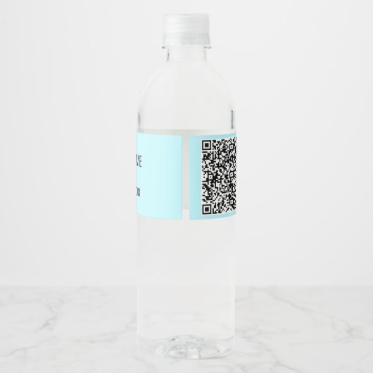Uw QR-Code en het Flessenetiket van het Douaneteks Waterfles Etiket (Achterkant)