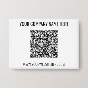 Uw QR-code en knop sjabloon met aangepaste tekst Button