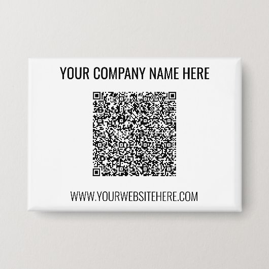 Uw QR-code en knop sjabloon met aangepaste tekst Button (Voorkant)