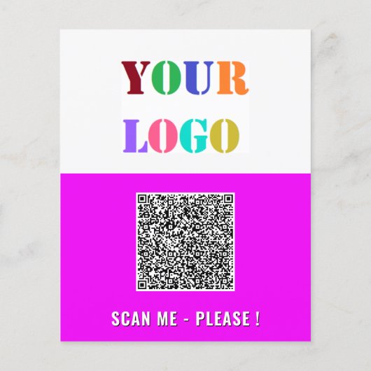Uw QR-code en logo promotionele bedrijfsflyers Flyer (Achterkant)