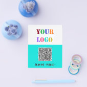 Uw QR-code en logo promotionele bedrijfsflyers Flyer (Enkel)