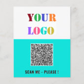 Uw QR-code en logo promotionele bedrijfsflyers Flyer (Voorkant)
