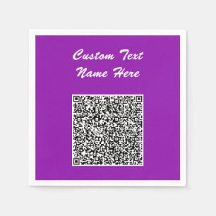 Uw QR-code en op maat gemaakte servetten met tekst