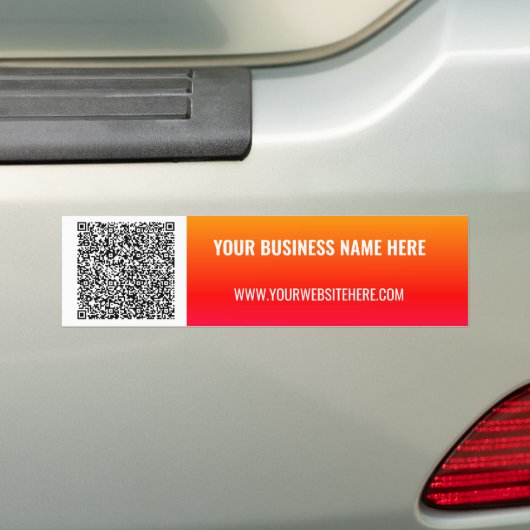 Uw QR-code en op maat gemaakte tekst bumpersticker (Op auto)