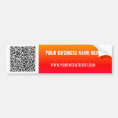 Uw QR-code en op maat gemaakte tekst bumpersticker (Voorkant)