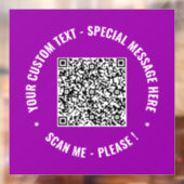 Uw QR-code en sjabloon voor vensterfolie met aange Raamsticker (Vel 2)