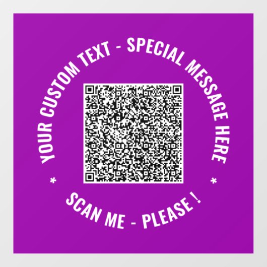 Uw QR-code en sjabloon voor vensterstickers met aa Raamsticker (Vel)