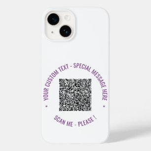 Uw QR-code en tekst Aangepaste kleur iPhone Case