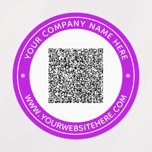 Uw QR code en Tekst Gepersonaliseerde Etiketten va Labels (Design 3)
