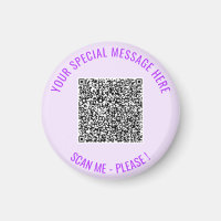 Uw QR-code en tekst gepersonaliseerde magneet sjab