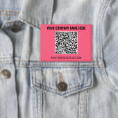 Uw QR-code en tekst promotieknop gebrand Button (Insitu)