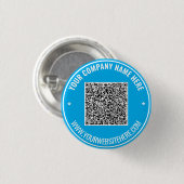 Uw QR-code en tekst promotionele knoppen sjabloon Ronde Button 3,2 Cm (Voorkant /achterkant)