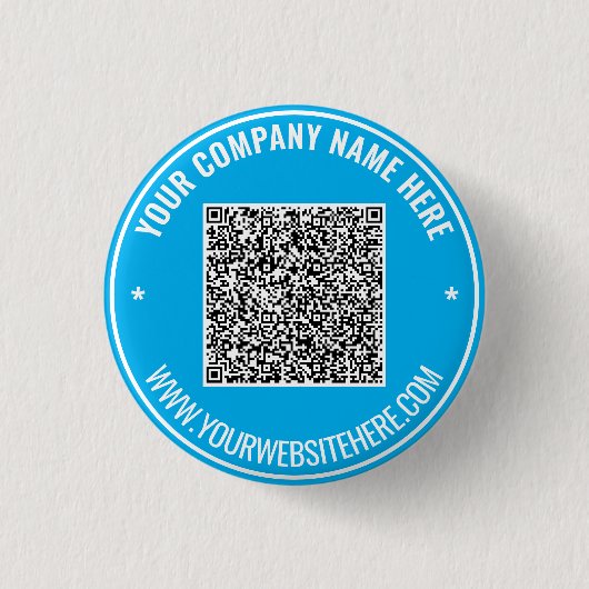 Uw QR-code en tekst promotionele knoppen sjabloon Ronde Button 3,2 Cm (Voorkant)