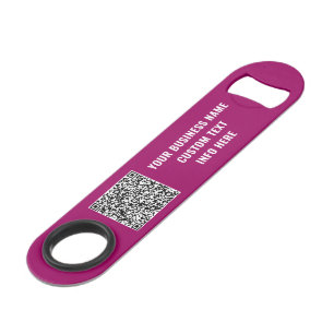 Uw QR-code en tekst promotionele merkbar sleutel Speed Flessenopener